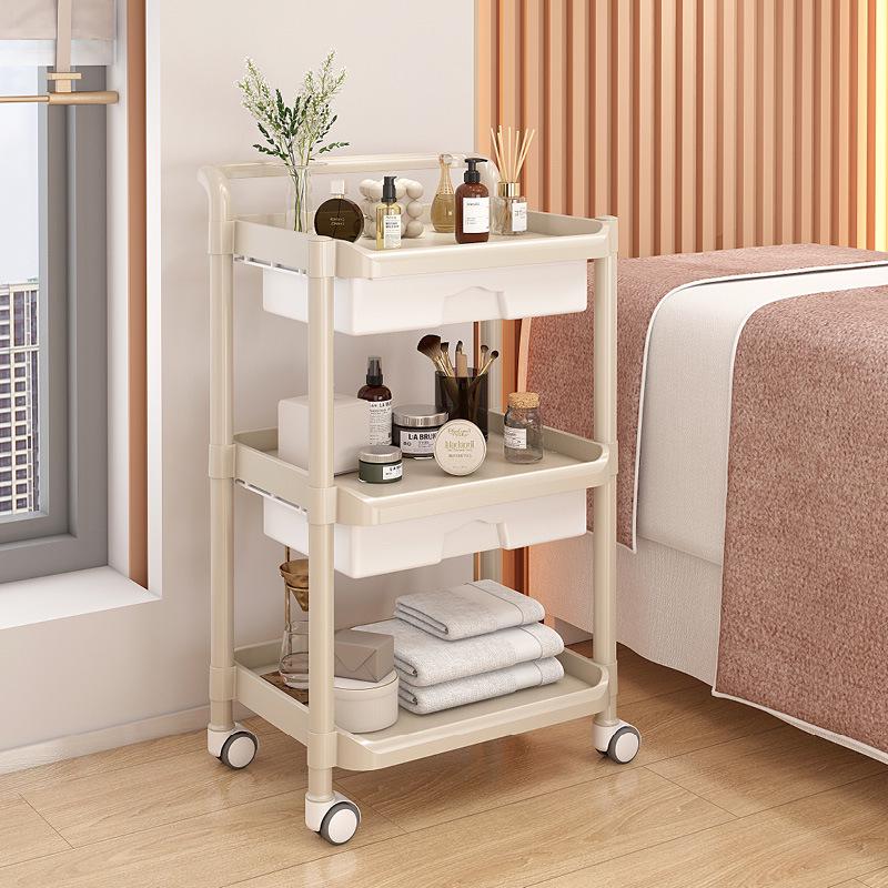 Wózek do salonu piękności: Dwupoziomowy wózek narzędziowy do przedłużania rzęs i artykułów do tatuażu