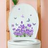 Autocolant de Perete cu Fluture și Floare Violetă Decor Baie Toaletă Sufragerie Mobilier Decorațiuni Casă Decaluri Înfrumusețează Autoadeziv Mur
