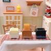 3Pcs Creative Mini Breakfast Bread Machine Set Miniature Food Toy Kitchen Scene Model Small Dollhouse Accessories