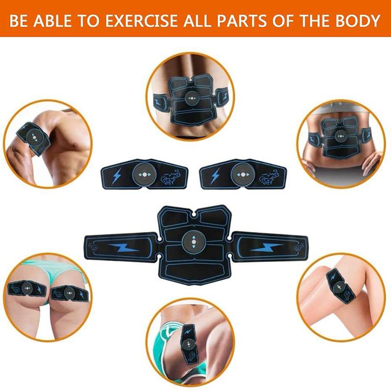 EMS Abdominal Muscle Stimulator Trainer Toning Belt Workouts USB Charging Electric Training Weight Loss Body Slimming Equipment