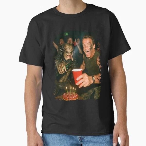 predator aliens funny film movie birthday gift horror t shirt L