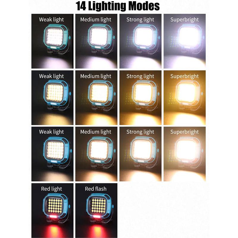 COB Rechargeable Working Lamp Multi-Functional Portable Magnetic Floodlight Outdoor Camping Emergency Repair Highlight Lamp W893