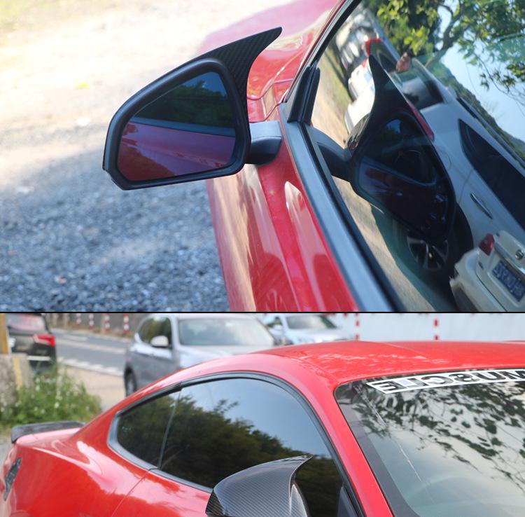 Dry Carbon Fiber Rearview Mirror Cover for 2015-2022 Ford Mustang