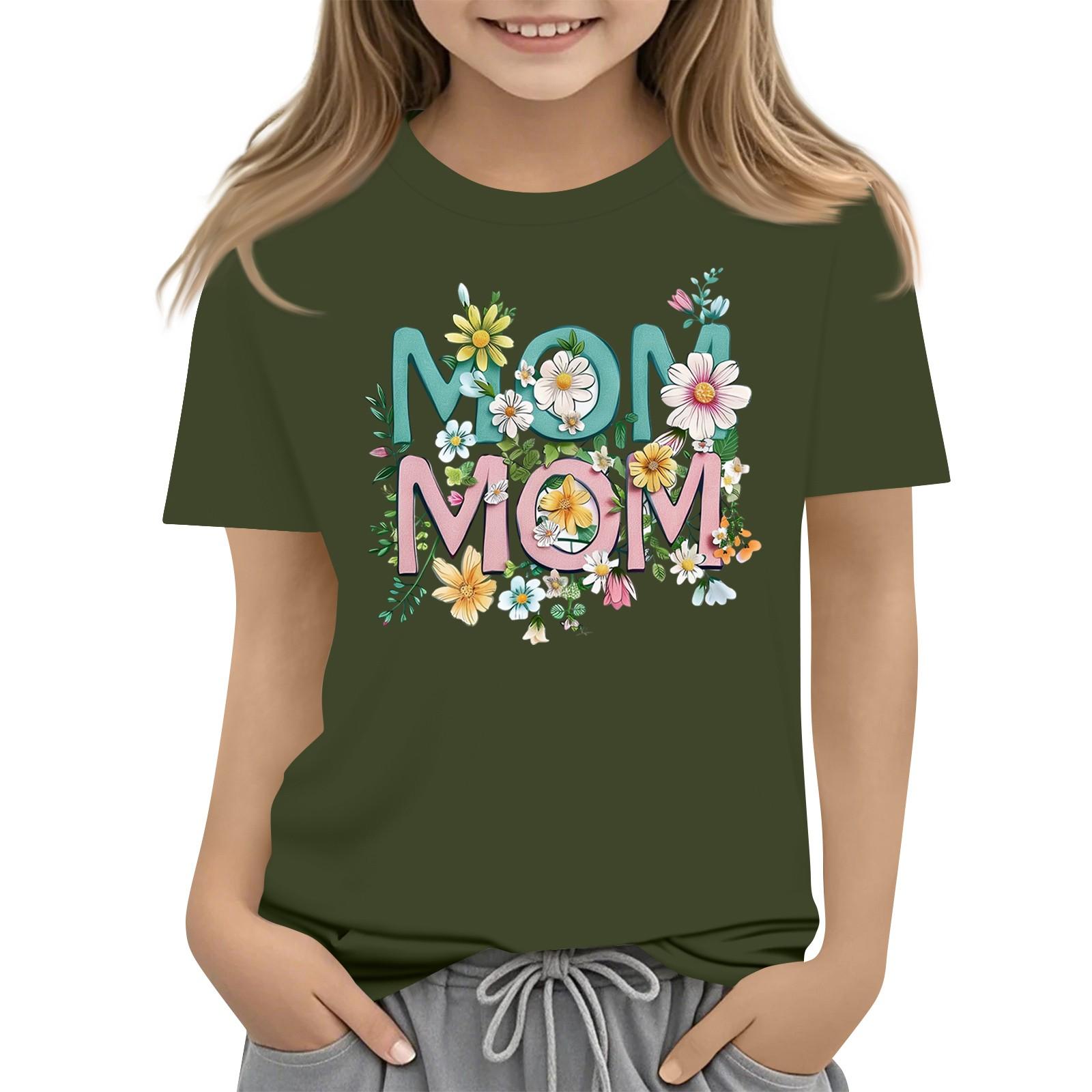 

Children s Fashion Daily Printed Round Neck Short Sleeved Casual T-shirt Top 160