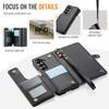 Premium Leather Case for Samsung Galaxy Z Fold 7 Fold6 Lanyard Card Holder Wallet RFID Blocking Protection Anti-drop Phone Cover