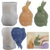 Candle Mold Aromatherapy Candle Mold 3D Bouncing Rabbit Plaster Epoxy Mold for DIY Crafts Soap Present Candle Making