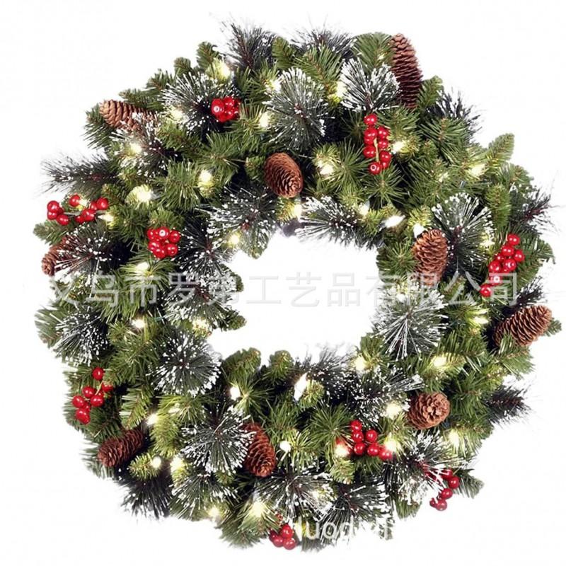 Christmas Wreath Door Hanging Decor Home Mall Window Party Festive Simulation Ornament