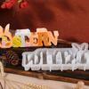 Non-Stick Easter Letter Ornament Flexible Bunny Egg Mold Rabbit Cement Mold  Holiday Ornament