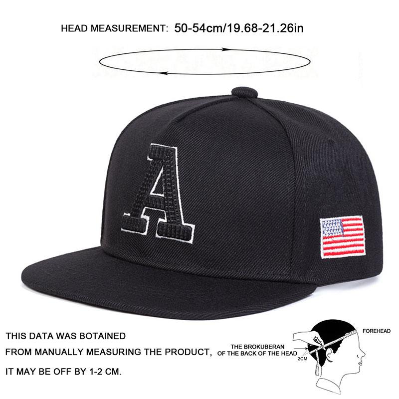 Children Letter A Side American Flag Embroidery Adjustable Hip Hop Baseball Hat Spring Autumn Outdoor Leisure Hats Travel Accessories for Boys Girls