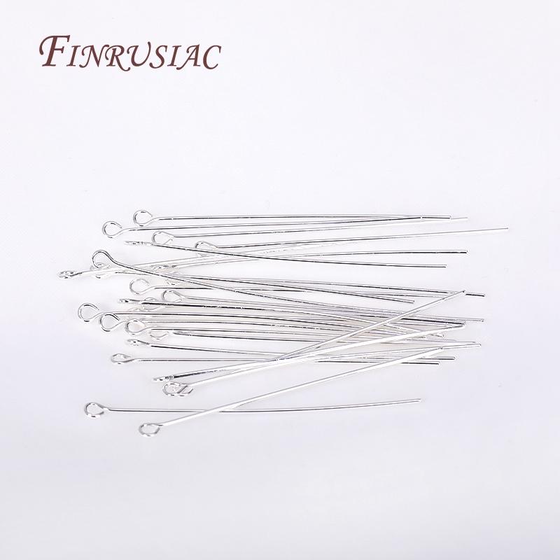 

50 Pcs/lot 18K Gold Plated Eye Pins,16/18/20/26/30/40/50mm Eye Pins For Jewellery Making Findings DIY Beading Jewelry Supplies 0.6mmX16mm-50pcs