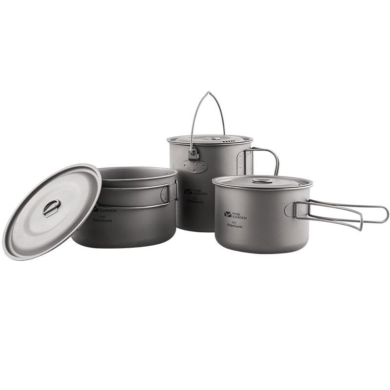 Mobigarden 1300ml Titanium Camping Pot