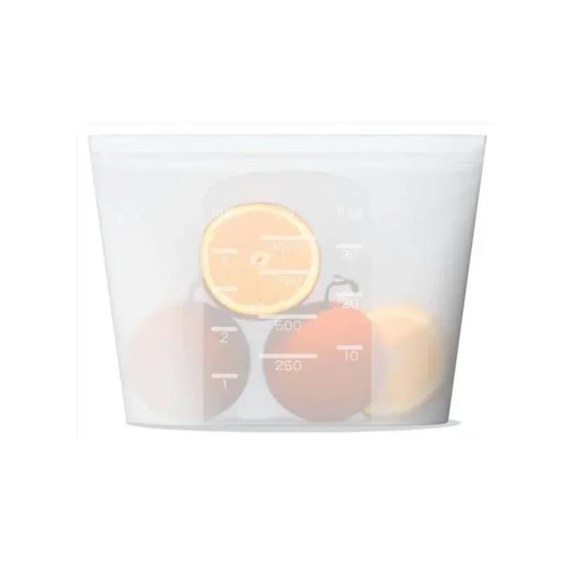 Silicone Food Storage Bags Reusable Leakproof Containers Fresh-keeping Fruit Sealed Freezer Bag Refrigerator Food Organizer Bag