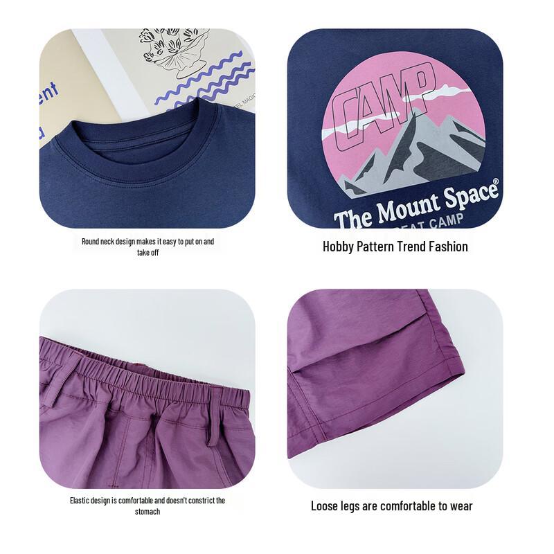 Boys' Summer Cotton Short-Sleeve & Shorts Set