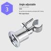 Adjustable No-Drill Zinc Alloy Electroplated Shower Head Holder with Round Base and Spray Gun Attachment