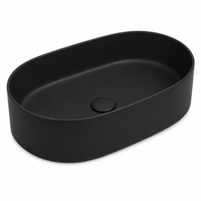 Oval Countertop Washbasin 50×30 Matte Black - Aquaterris