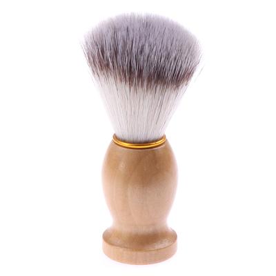 Brosse à cheveux douce pour la maison, brosse de lavage du visage en nylon, brosse à barbe avec manche en bois