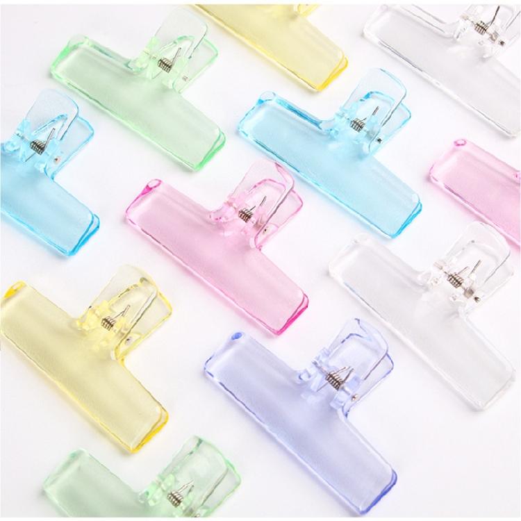 10Pcs Clear Acrylic Paper Clip Paper Clamp for Food Bag Photo Drawing Board Acrylic Paper Clip for Home Kitchen Office