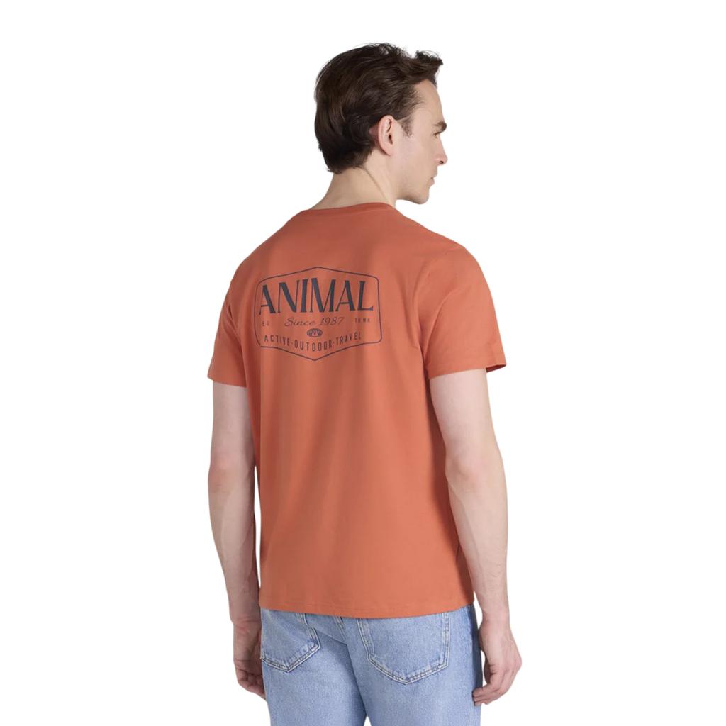 Animal Mens Jacob Back Print Logo T-Shirt