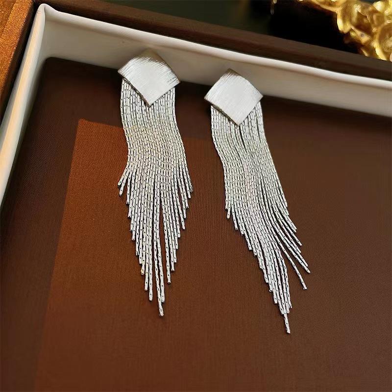 

French Elegant Bird Tassel Earrings Party High Sense Earrings Fashion All Match Cold Style Earrings Ornaments One Size дубильна кора
