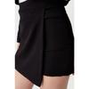 Black Double Breasted Woven Shorts Skirt Twoaw20sr0072