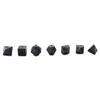 7Pcs/Set Black Dice Set  Personality Unprinted Polyhedron Cubes  Dice