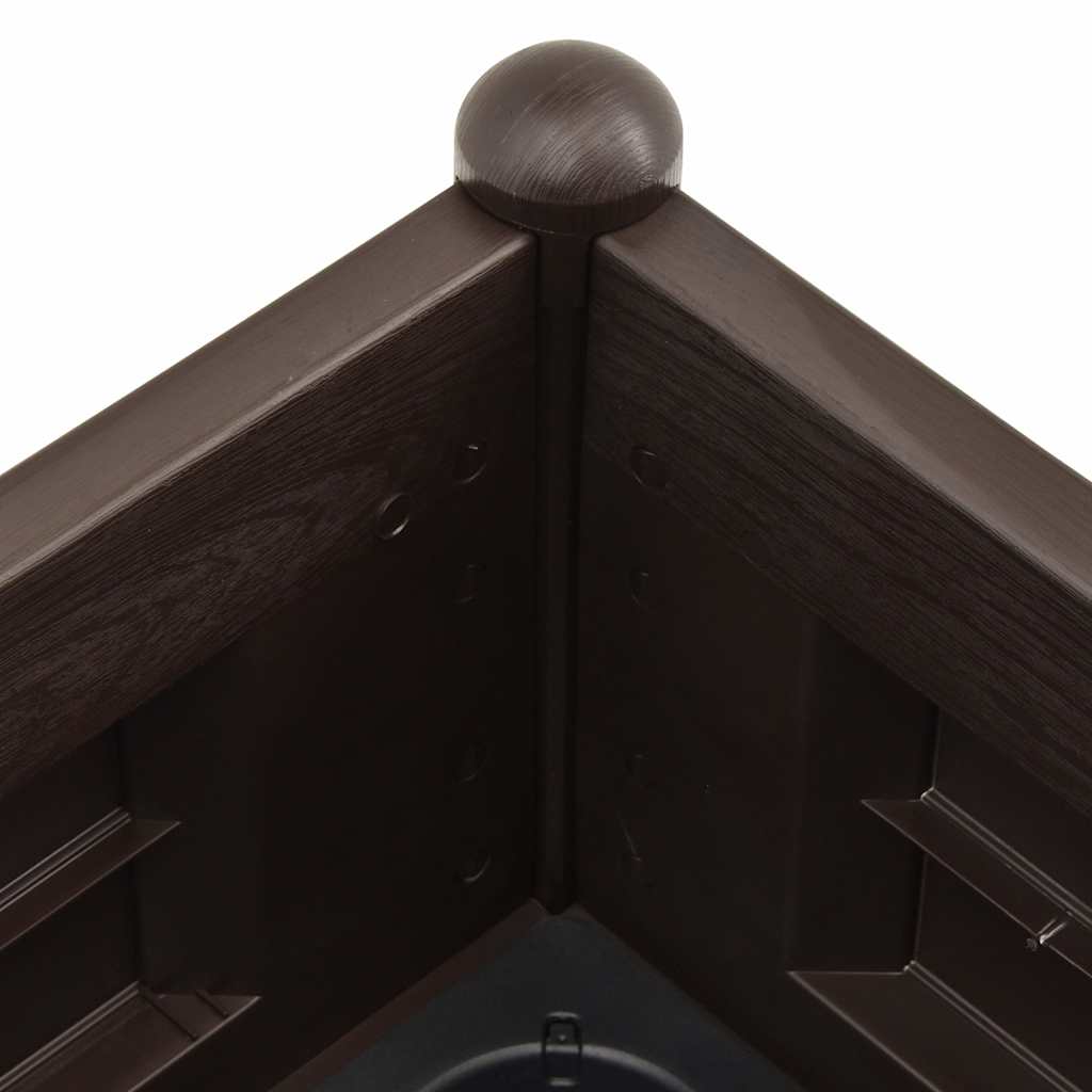 vidaXL Garten-Hochbeet PP Mokka 100x43x35 Cm