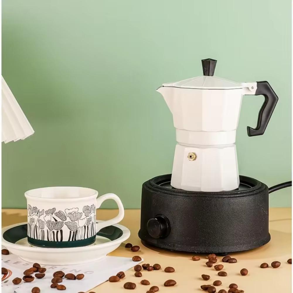 

Green&Red Coffee Pot Aluminum Coffee Maker Portable Moka Pot Gift S