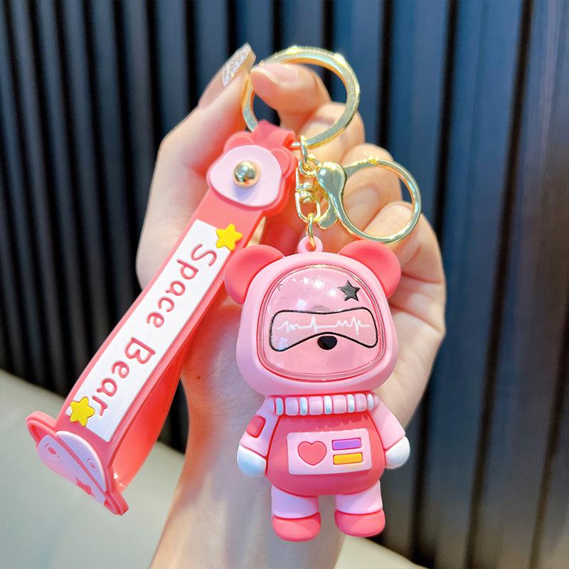 Uroczy Niedźwiadek Astronauty Zwierzę Brelok Kreskówkowy Breloczek Para Zawieszka do Torby Brelok Prezent