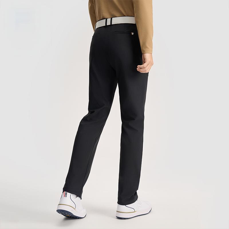 Fila Golf Series Sun Protection Straight Leg Solid Color Comfortable Casual Pants Men Bottoms Deep-Black A11M515801F-BK