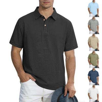 Klasické pánské polo trička s krátkým rukávem Pohodlná polo trička pro muže Dospělí Ležérní golfové oblečení pro muže Lehká polo trička