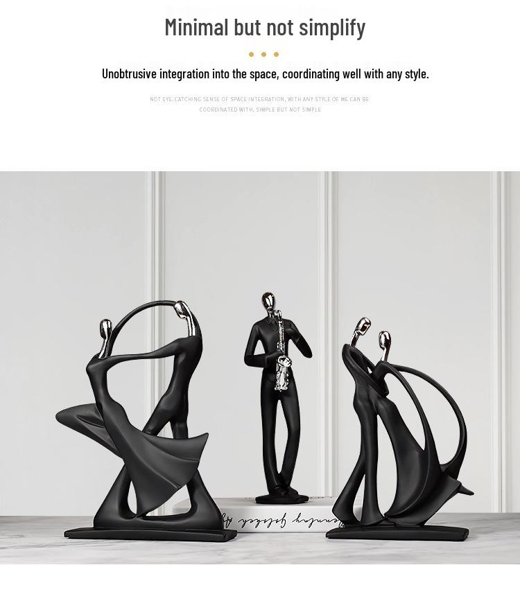 Nordic Music Band Figures: Creative Living Room & TV Cabinet Ornament
