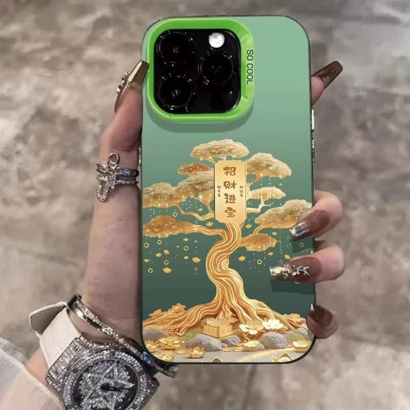 Lucky Tree is suitable for Apple 15Promax mobile phone case iPhone16Pro New Year 14Pro New Fortune 17 tide
