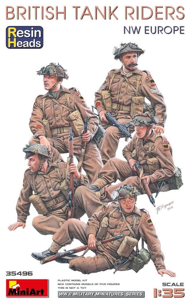 Miniart British Tank Western Resin Head Plastic MA35496 1/35 Rider, Europe, Model, (Person)