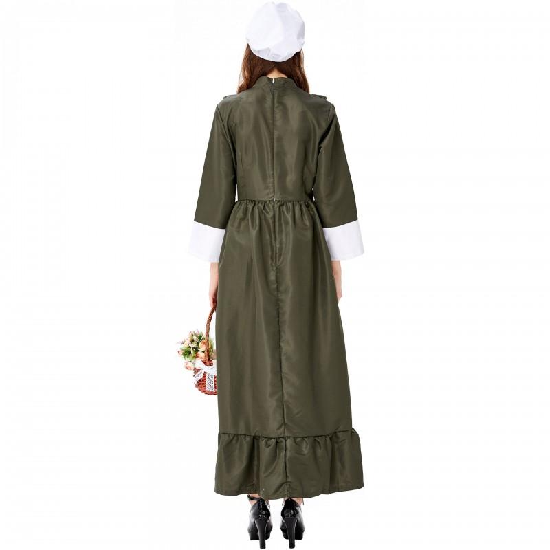 M L XL Womens Halloween Long Dress Maid Costume Beer Festival Cosplay Party Outfit
