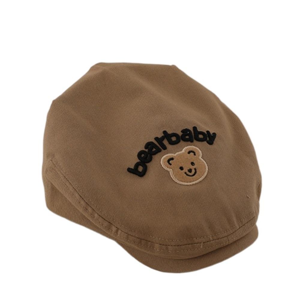 

Drawstring Kids Peaked Cap Bear Newsboy Cap Adjustable Baby Beret Hat Girl хаки