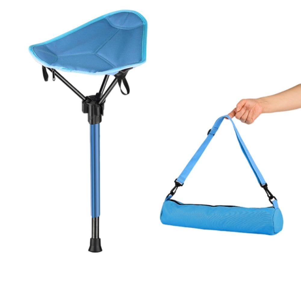Aluminum Zinc Zinc Alloy Tripod Stool Folding Chair Stable Adjustable Hiking Chair  Travel