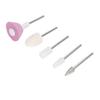 5pcs   Set Ceramic Metal Nail Drill Bits Manicure Pedicure Machine Rotary Burr Accessory