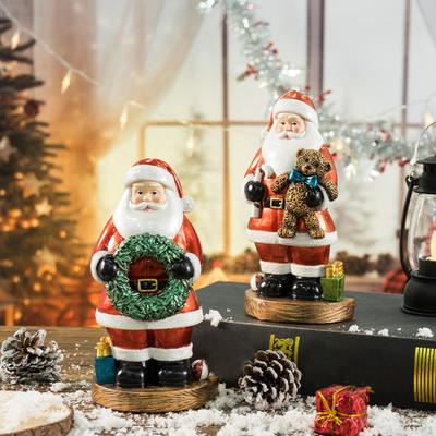 Festive Santa Claus Figurine for Home Decor