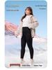 Damen High-Waist Yoga-Hose in Übergröße - Herbst/Winter Samtgefüttert, Schlanke Passform, Rutschfest, Warme Basisschicht