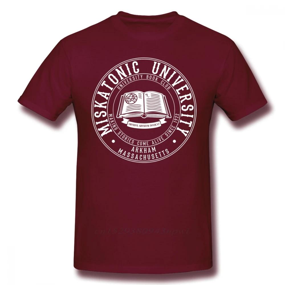 Arkham Horror T Shirt Miskatonic University Book Club T-Shirt Short Sleeve 100% Cotton Tee Shirt Oversized Streetwear Tshirt