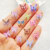 50pcs Resin Cute Mini cartoon Colorful Butterflies Nail Art Flatback Scrapbook DIY Wedding Applique Jewelry Accessories Crafts