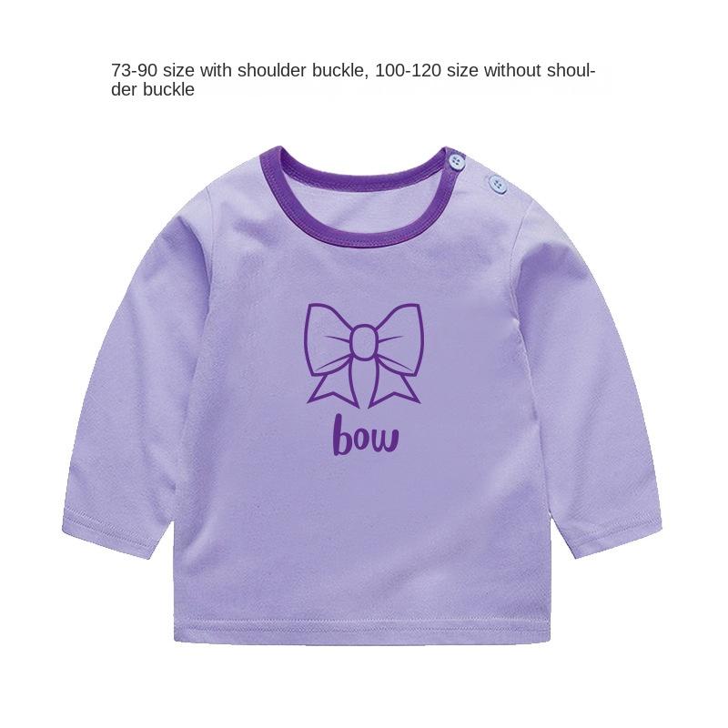 Baby Girl Autumn Long-sleeved T-shirt Baby Cotton Bottoming Shirt Girls Spring and Autumn Tops Small Children Fashionable Autumn Clothes