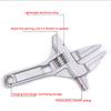 Bathroom Wrench Universal Wrench Big Opening and Toothed Anti-skid Dual-purpo for Maintaining Bathroom Facilitie