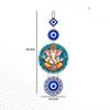 Shri Ganesha with Evil Eye Wooden Wall Hanging For Luck Properity For Home Decoration | Livingroom | Spiritual Decor Items