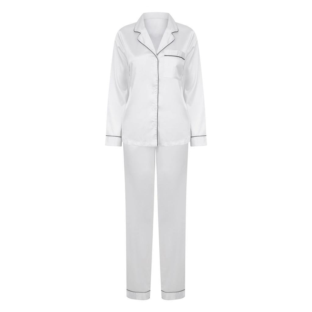 Towel City Womens/Ladies Satin Long Pyjama Set