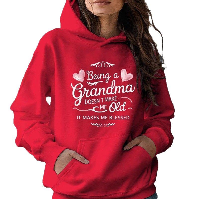 2025 Stylish European Long-Sleeve Letter Print Hoodie for Women - Casual Autumn/Winter Sweatshirt