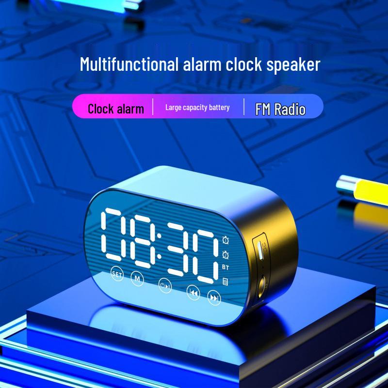 

S15 Ring Light Bluetooth Speaker & Alarm Clock Subwoofer Mini Gift Black [Device Only]