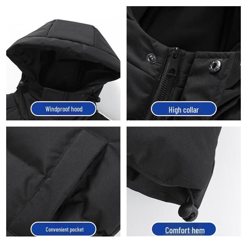 ROMON Men's Hooded Padded Winter Jacket
