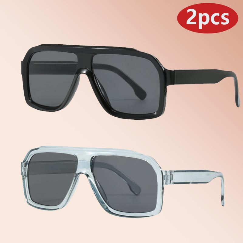 2Pack Square Sunglasses Retro Women Outdoor Sports Brand Eyewear Female Fashion Polygon Sun Glasses Shades Unisex