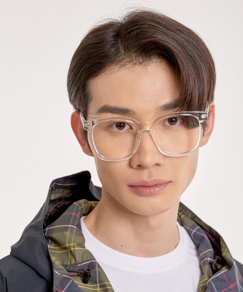 Eseubika Asa-C02 Transparent Horn-Rimmed Glasses Blue Light Blocking